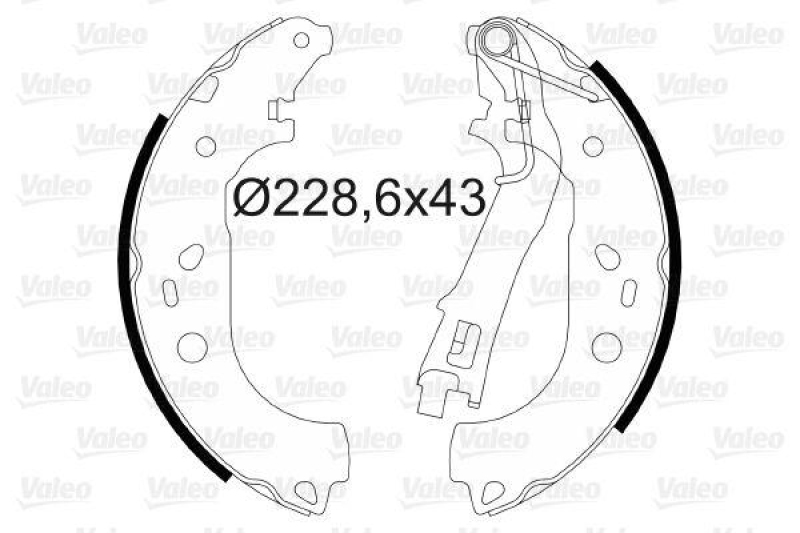 VALEO 564085 Bremsbacken-Satz