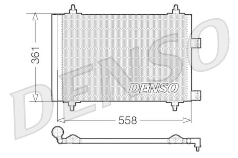 DENSO DCN21016 Kondensator A/C PEUGEOT 307 (3A/C) 1.6 16V (2000 - )