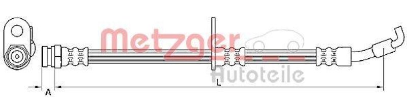 METZGER 4110875 Bremsschlauch für MAZDA VA rechts