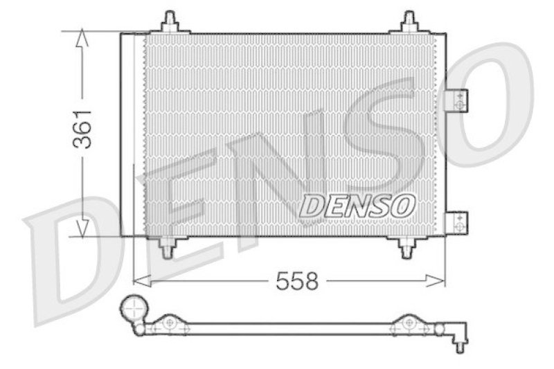 DENSO DCN21016 Kondensator A/C PEUGEOT 307 (3A/C) 1.6 16V (2000 - )