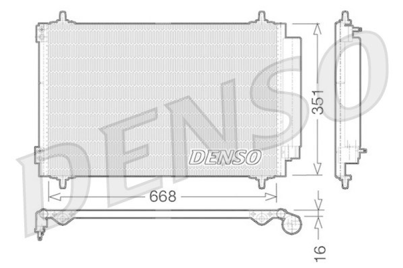 DENSO DCN21017 Kondensator A/C PEUGEOT 807 (E) 2.2 HDi (2002 - )