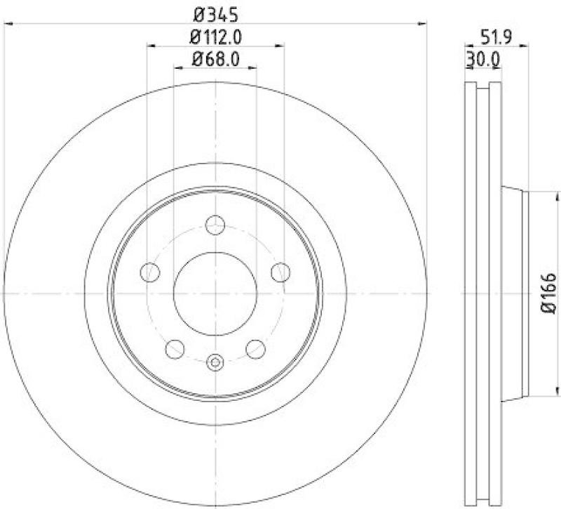 HELLA 8DD 355 117-181 Bremsscheibe für AUDI