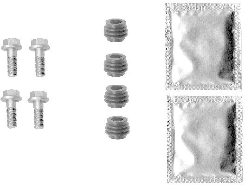 HELLA 8DZ 355 201-601 Zubehörsatz Bremssattel K0396