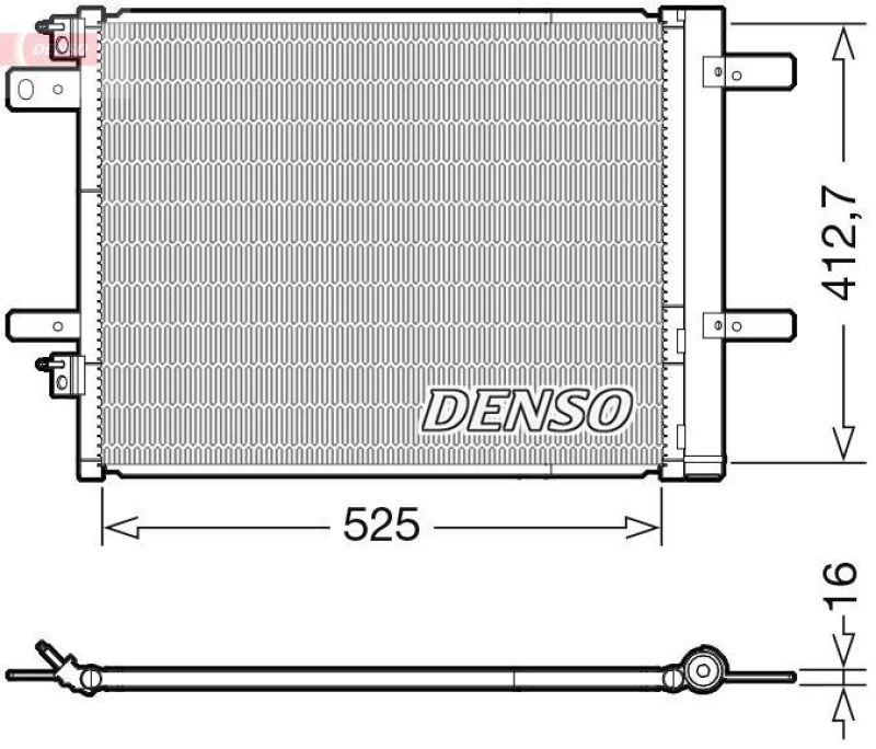 DENSO DCN21022 Kondensator A/C PEUGEOT 308 SW II (LC_, LJ_, LR_, LX_, L4_) 1.2 THP 130 (14-)