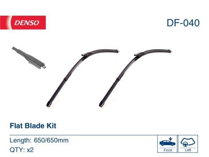 DENSO DF-040 Wischer Flat Blade Kit AUDI Q7 3.0 TDI quattro (BJ: 2011 - 2015)