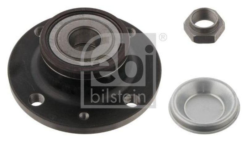 FEBI BILSTEIN 31185 Radlagersatz mit Radnabe, ABS-Impulsring und Anbaumaterial für Peugeot