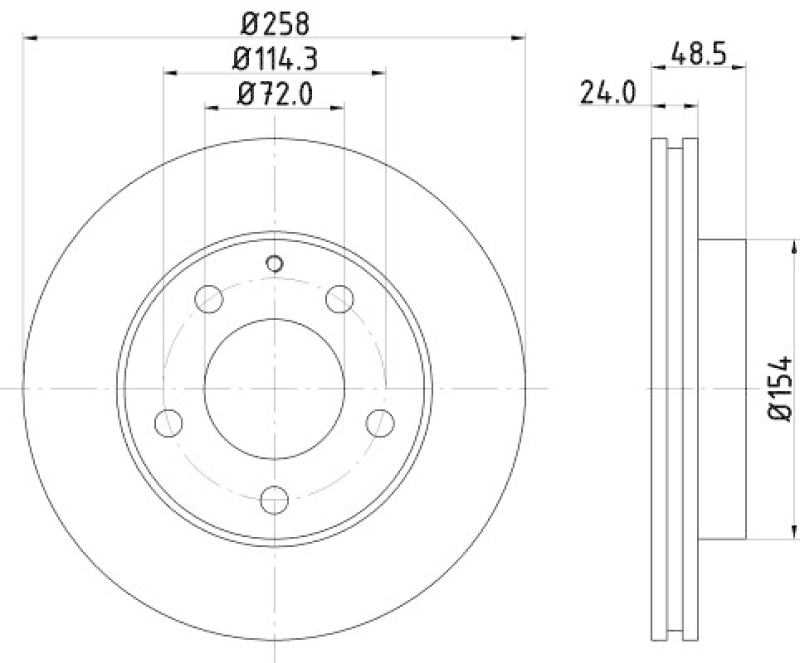 HELLA 8DD 355 103-221 Bremsscheibe