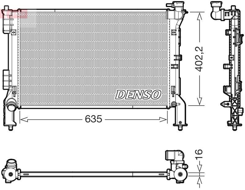 DENSO DRM43012 Kühler KIA OPTIMA IV (16-)