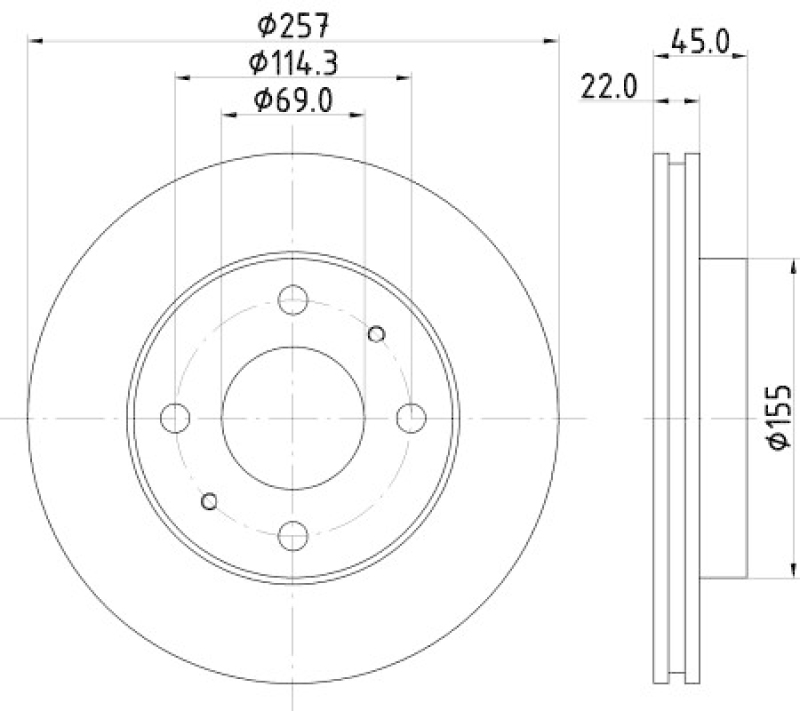 HELLA 8DD 355 103-291 Bremsscheibe 51202