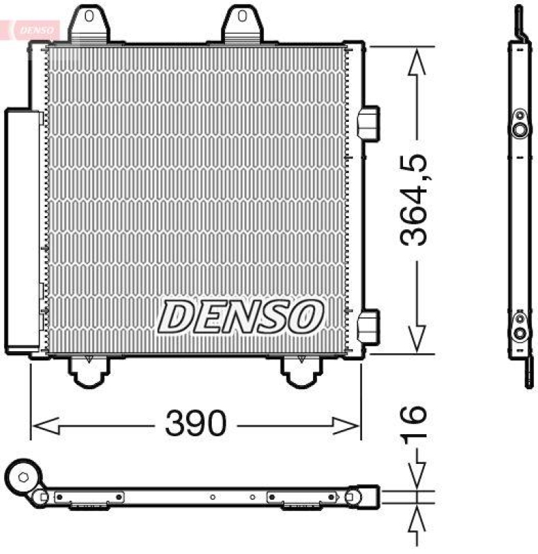 DENSO DCN21033 Kondensator A/C TOYOTA AYGO (_B4_) 1.0 1.0 (01-)