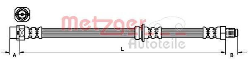 METZGER 4111098 Bremsschlauch für BMW VA links/rechts