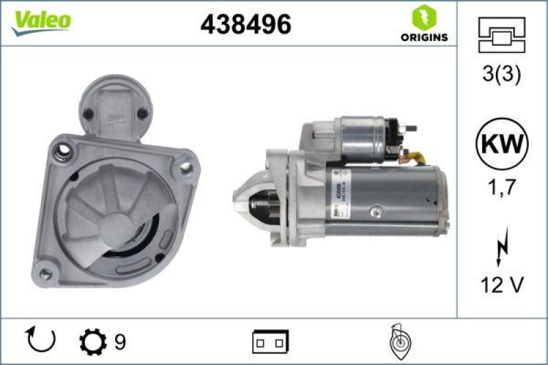 VALEO 438496 Starter Neu - ORIGINS