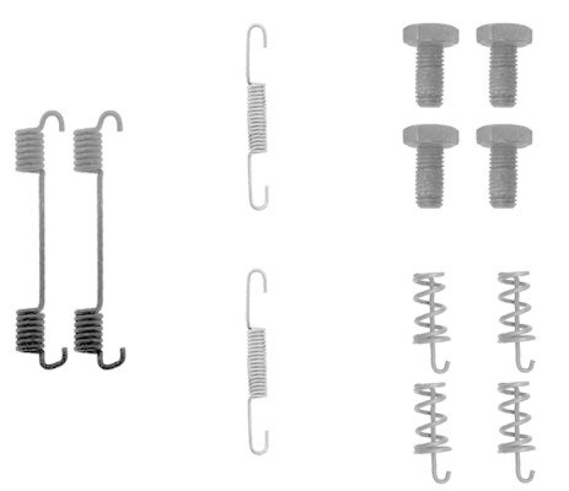 HELLA 8DZ 355 201-701 Zubehörsatz, Bremsbacken für MB