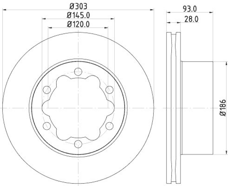 HELLA 8DD 355 118-061 Bremsscheibe für VW/MB