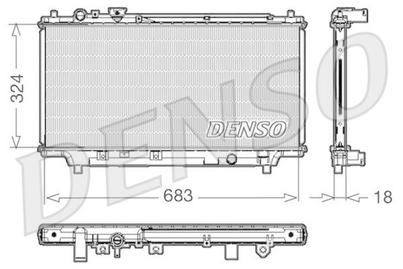 DENSO DRM44002 Kühler MAZDA 323 F V (BA) 1.5 16V (1994 - 1998)