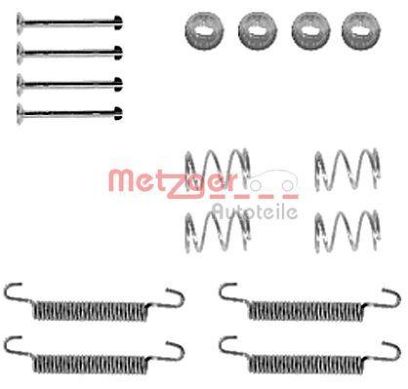 METZGER 105-0791 Zubehörsatz, Feststellbremsbacken für OPEL HA