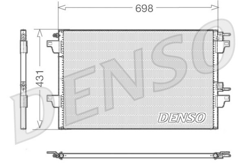 DENSO DCN23022 Kondensator A/C RENAULT ESPACE III (JE0_) 2.0 16V (JE0N, JE0L, JE02) (1998 - 2002)