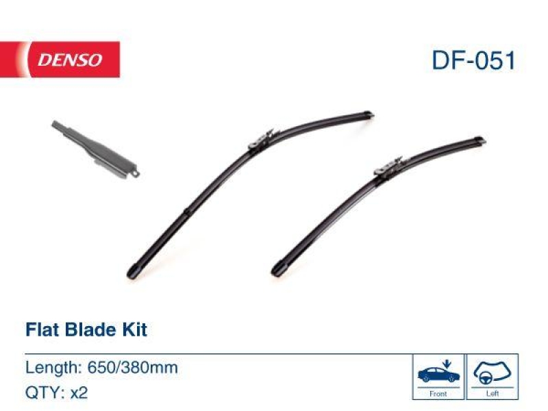 DENSO DF-051 Wischer Flat Blade Kit FIAT GRANDE PUNTO (199_) 1.4 (05-15)