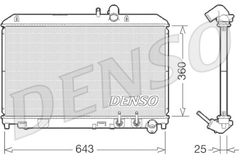 DENSO DRM44012 Kühler MAZDA RX 8 (SE17) 2.6 Wankel (2003 - 2012)