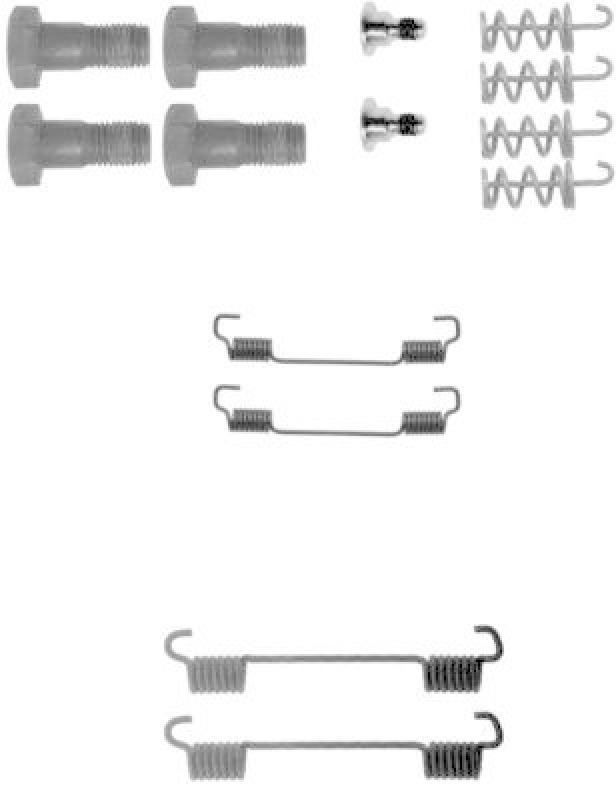 HELLA 8DZ 355 201-741 Zubehörsatz, Bremsbacken für MB