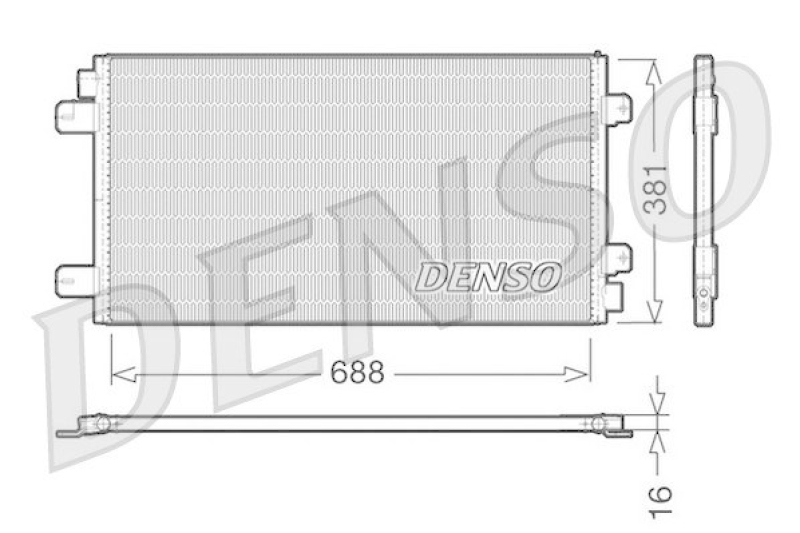 DENSO DCN23024 Kondensator A/C RENAULT MASTER II Box (FD) 2.5 dCi (2006 - )