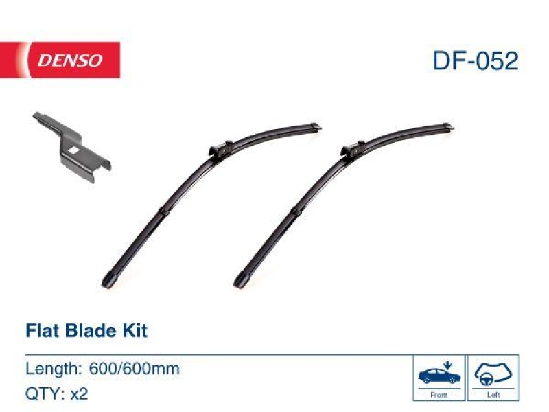 DENSO DF-052 Wischer Flat Blade Kit VW Transporter V Bus 2.0 TDI (BJ: 2009 - 2015)