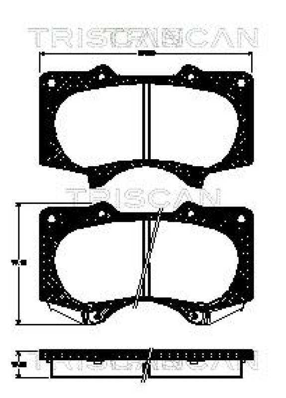 TRISCAN 8110 13064 Bremsbelag Vorne für Toyota Landcruiser