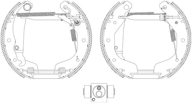 HELLA 8DB 355 005-221 Bremsbackensatz für OPEL