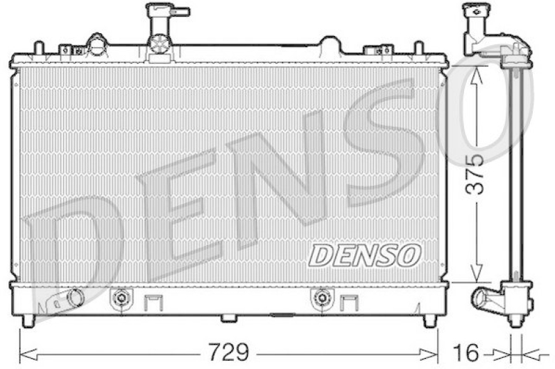 DENSO DRM44024 Kühler MAZDA 6 1.8i / 2.3i* Aut. 04/02-