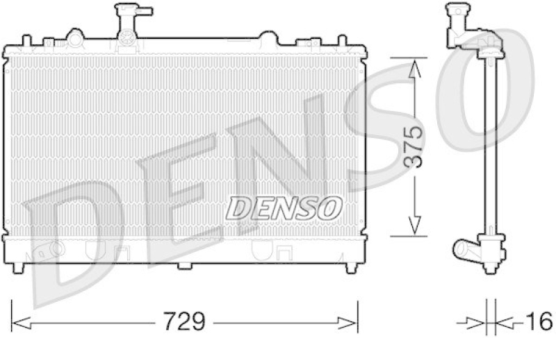 DENSO DRM44028 Kühler MAZDA 6 Station Wagon (GY) 1.8 (2002 - 2007)