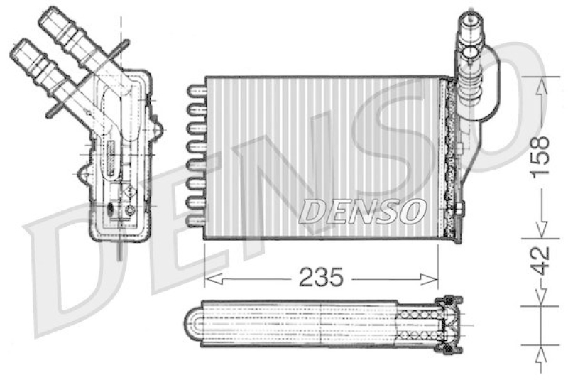DENSO DRR23001 Wärmetauscher RENAULT KANGOO (97-)