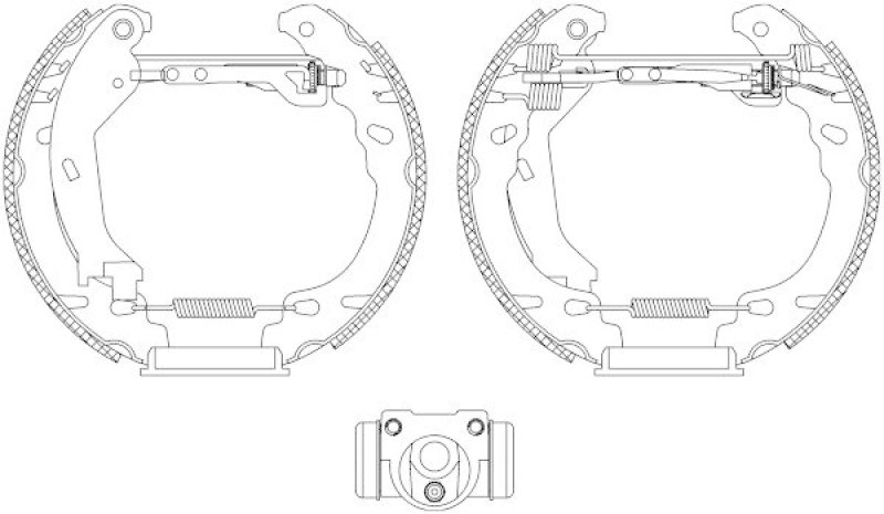 HELLA 8DB 355 005-261 Bremsbackensatz R1317