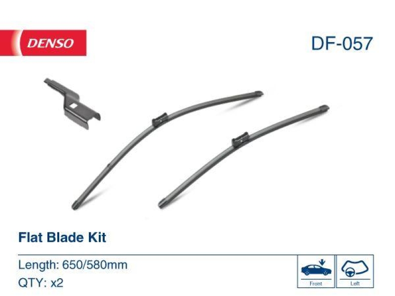 DENSO DF-057 Wischer Flat Blade Kit MERCEDES-BENZ M-CLASS (W166) ML 350 BlueTEC 4-matic (166.024) (11-15)