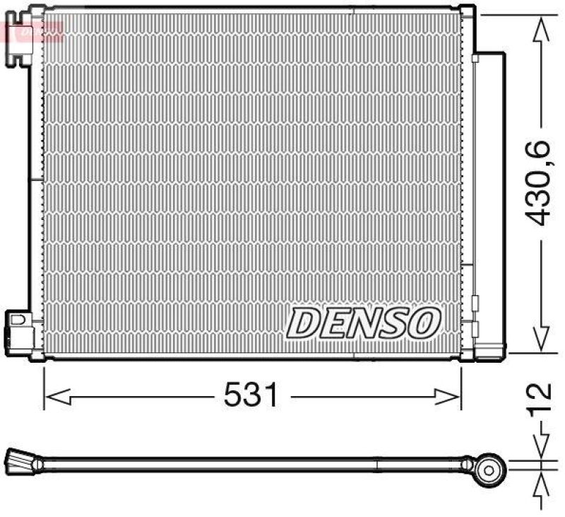 DENSO DCN23039 Kondensator A/C RENAULT MEGANE IV Grandtour (K9A/M/N_) 1.2 TCe 130 (16-)