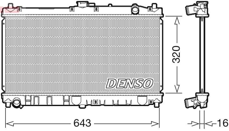 DENSO DRM44031 Kühler MAZDA MX-5 II (NB) 1.8 16V 11/2000->10/2005