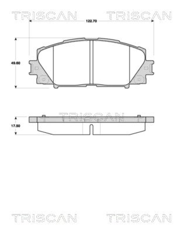 TRISCAN 8110 13071 Bremsbelag Vorne für Toyota Yaris