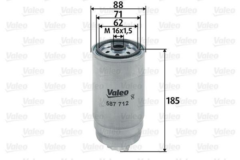 VALEO 587712 Kraftstofffilter, Diesel