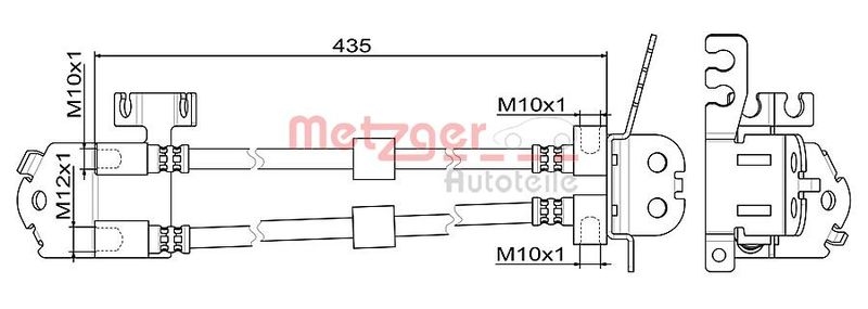 METZGER 4111357 Bremsschlauch für FORD HA MI.