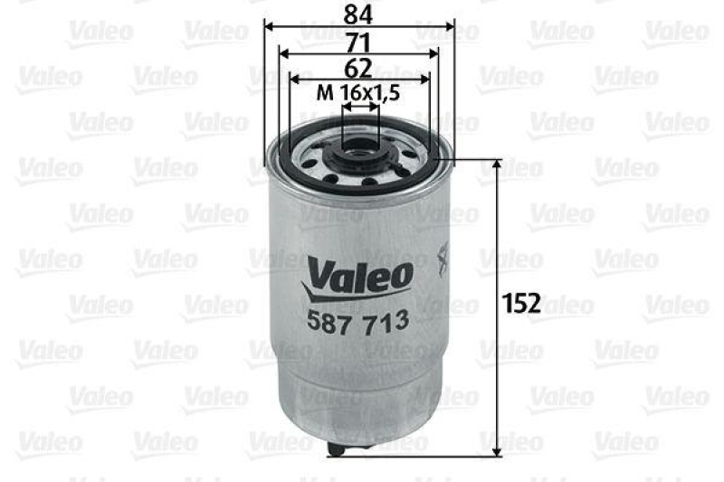 VALEO 587713 Kraftstofffilter, Diesel