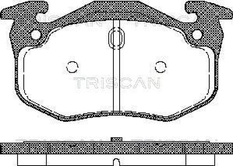 TRISCAN 8110 25018 Bremsbelag Hinten f&uuml;r Renault Clio, Megane