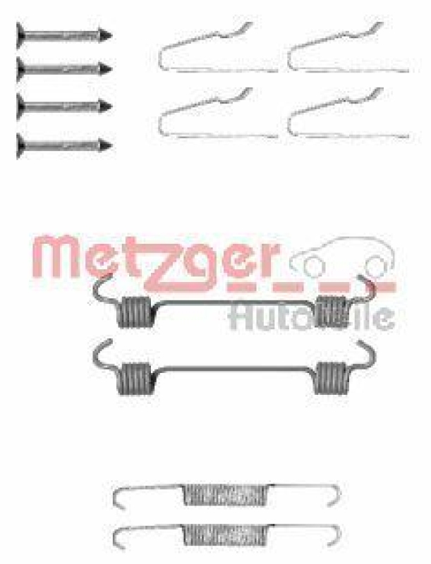 METZGER 105-0808 Zubehörsatz, Feststellbremsbacken für MB