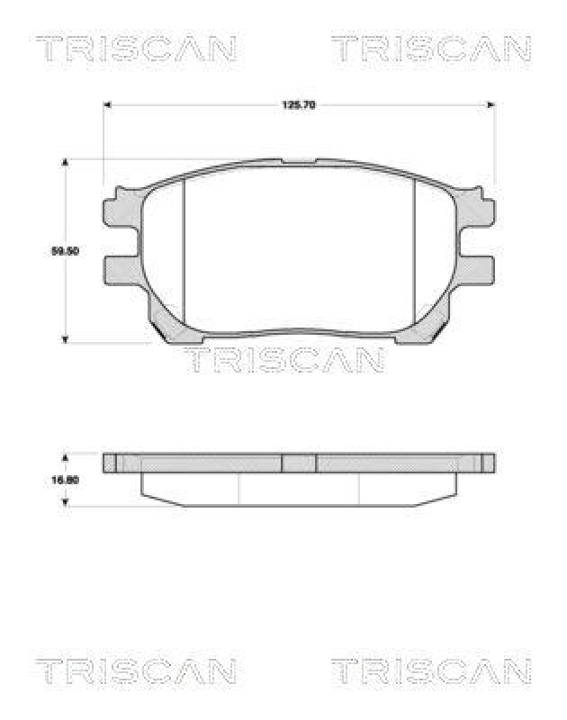 TRISCAN 8110 13073 Bremsbelag Vorne für Toyota Previa