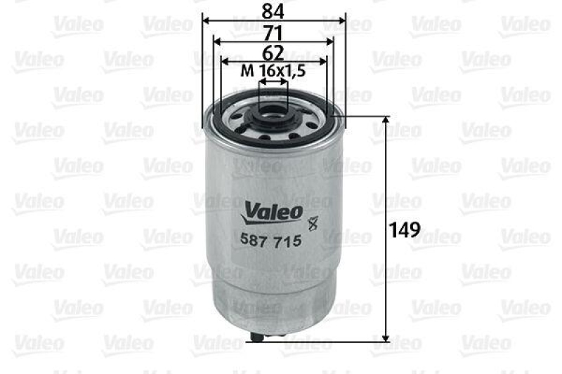 VALEO 587715 Kraftstofffilter, Diesel