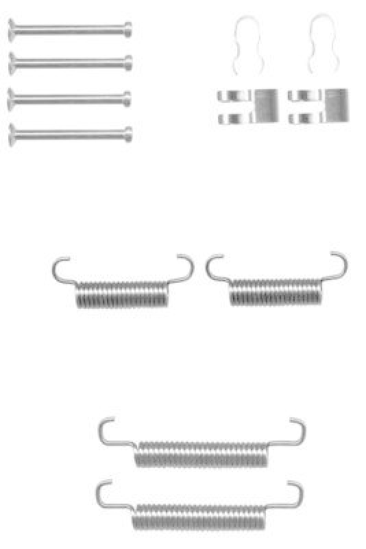 HELLA 8DZ 355 201-861 Zubehörsatz, Bremsbacken für IVECO