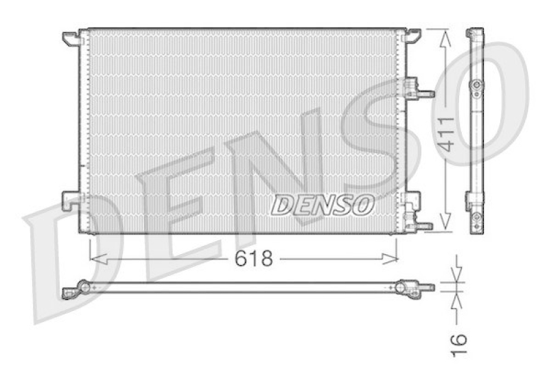 DENSO DCN25001 Kondensator A/C SAAB 9-3 Convertible (YS3F) 1,8t (2003 - )