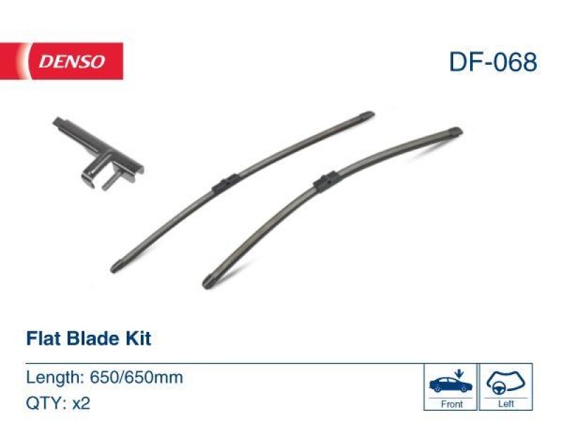 DENSO DF-068 Wischer Flat Blade Kit VW TOUAREG (7LA, 7L6, 7L7) 2.5 R5 TDI (03-07)