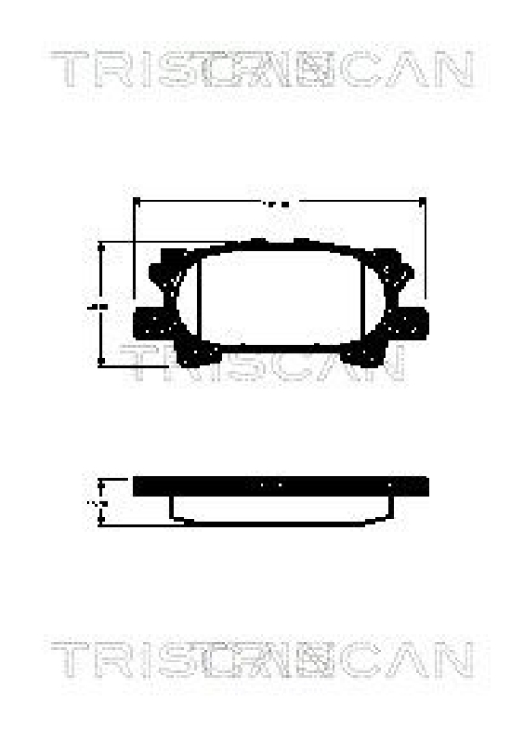 TRISCAN 8110 13075 Bremsbelag Hinten für Lexus Rx