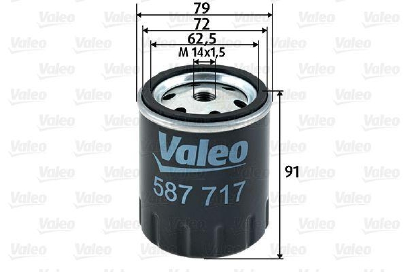 VALEO 587717 Kraftstofffilter, Diesel