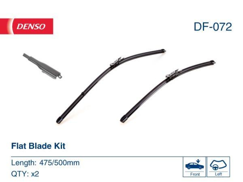 DENSO DF-072 Wischer Flat Blade Kit MINI MINI COUNTRYMAN (R60) Cooper (10-16)