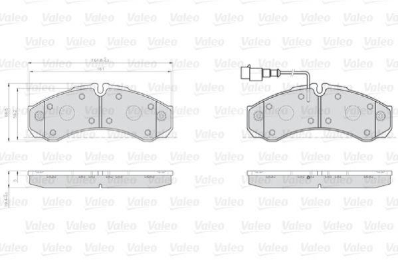 VALEO 872001 LCV Bremsbelagsatz